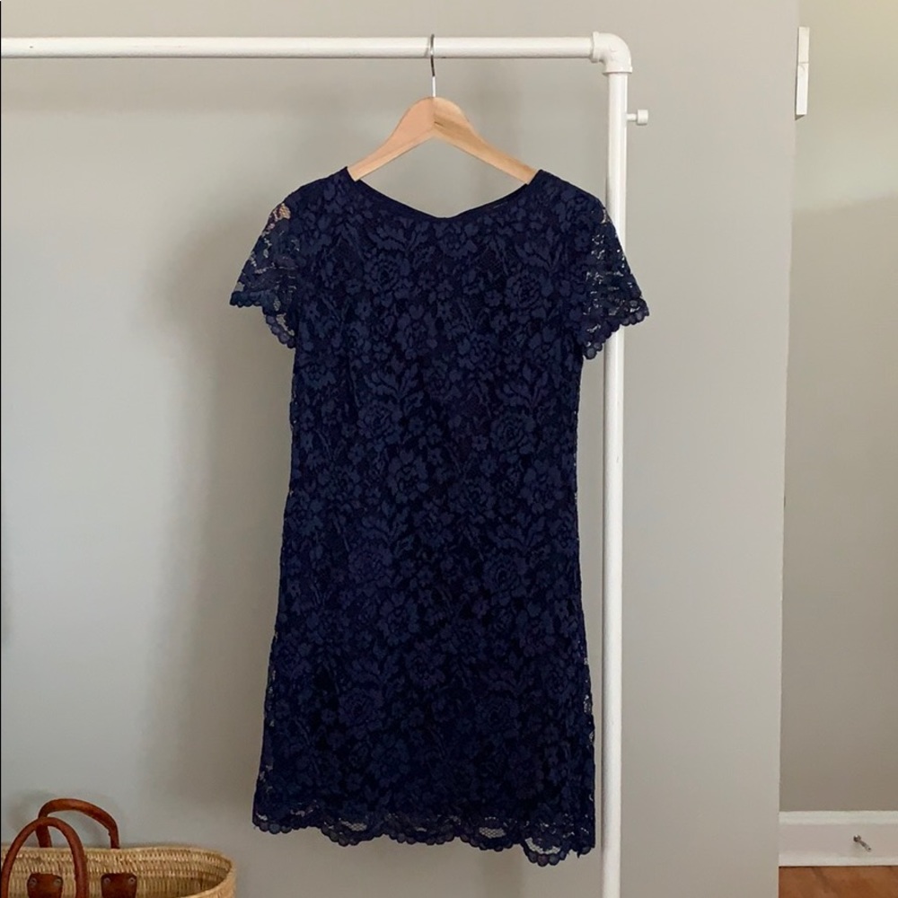 Cynthia Steffe Blue Lace Dress